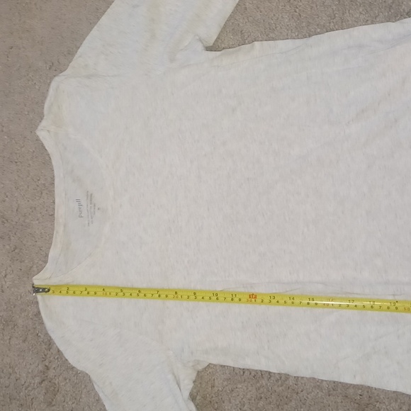 Pure Jill Long Sleeve Stretch Women's Medium Heathered Oatmeal Long Sleeve Shirt - Picture 4 of 16